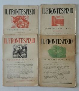 IL FRONTESPIZIO RIVISTA 1936 BETOCCHI LUZI SINISGALLI CAPRONI 4 NUMERI