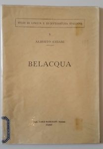 ALBERTO CHIARI BELACQUA ED. MARZORATI 1943