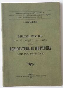 C. REMONDINO AGRICOLTURA IN MONTAGNA CUNEO OGGERO 1908
