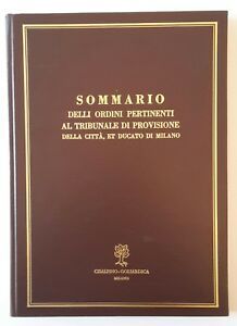 SOMMARIO ORDINI PERTINENTI TRIBUNALE DI PROVISIONE DELLA CITTA' ET DUCATO …