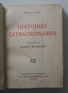 EDGAR POE HISTOIRES EXTRAORDINAIRES DE C. BAUDELAIRE J. DRATZ ED. …