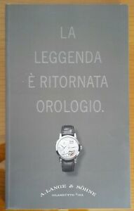 A. LANGE & SOHNE CATALOGO OROLOGI 2001