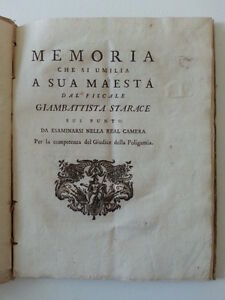 GIAMBATTISTA STARACE MEMORIA PER LA COMPETENZA DEL GIUDICE DELLA POLIGAMIA …