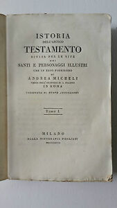 ISTORIA ANTICO TESTAMENTO DIVISA PER LE VITE DEI SANTI A. …