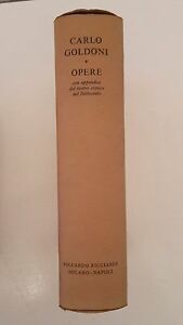 CARLO GOLDONI OPERE RICCIARDI EDITORE 1954