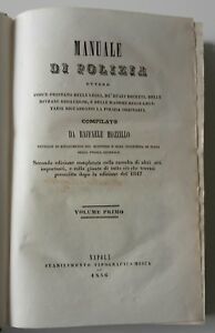 MANUALE DI POLIZIA COMPILATO DA RAFFAELE MOZZILLO TIP. MOSCA 1856