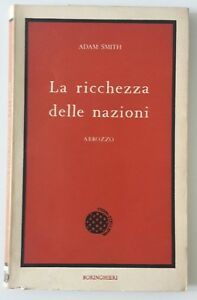 ADAM SMITH LA RICCHEZZA DELLE NAZIONI BORINGHIERI 1969