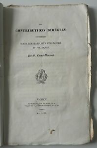 CORNET DINCOURT CONTRIBUTIONS DIRECTES SOUS RAPORTS FINANCIERS PARIS 1829