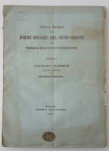 ALFREDO CLEBSCH TEORIA FORME BINARIE SESTO ORDINE MILANO TIP. BERNARDONI …