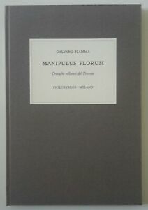 GALVANO FIAMMA MANIPULUS FLORUM PHILOBYBLON MILANO MARDERSTEIG 1986