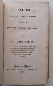 G. DORN SEIFFEN LEXICON PROPRIORUM ET INDE DERIVATORUM LEGATURA