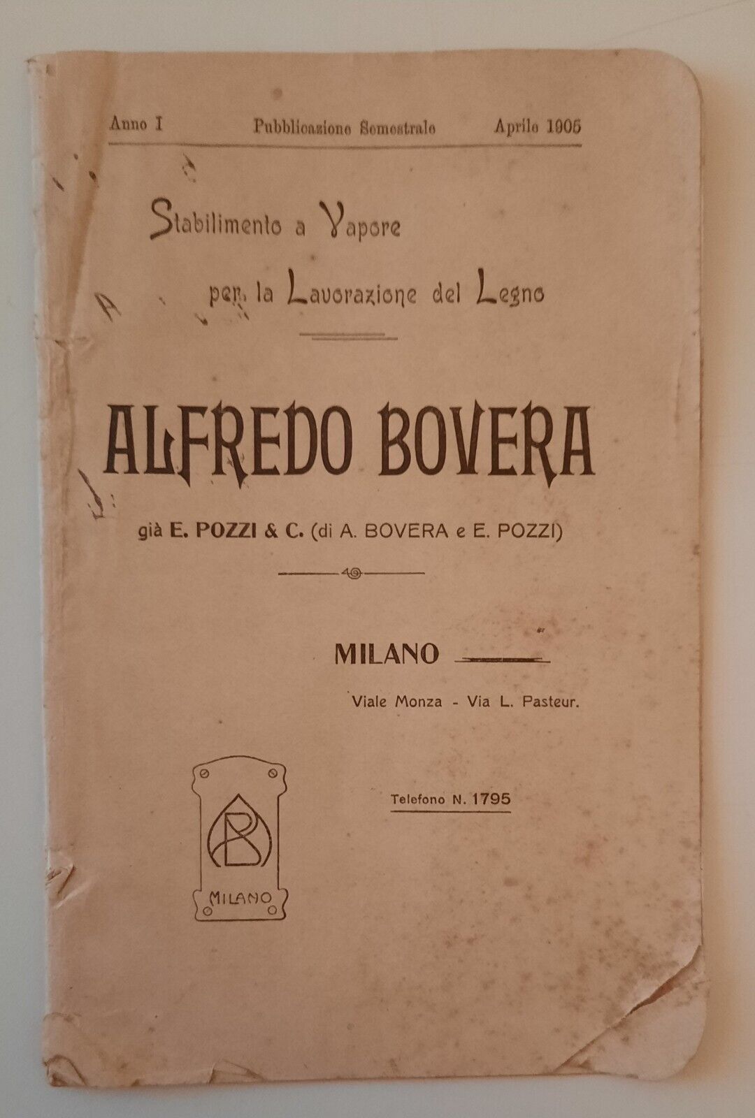 ALFREDO BOVERA STABILIMENTO A VAPORE PER LA LAVORAZIONE DEL LEGNO …