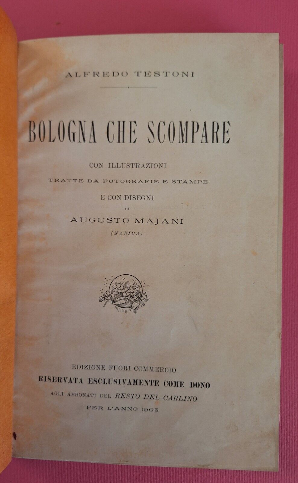 ALFREDO TESTONI BOLOGNA CHE SCOMPARE RESTO DEL CARLINO 1905