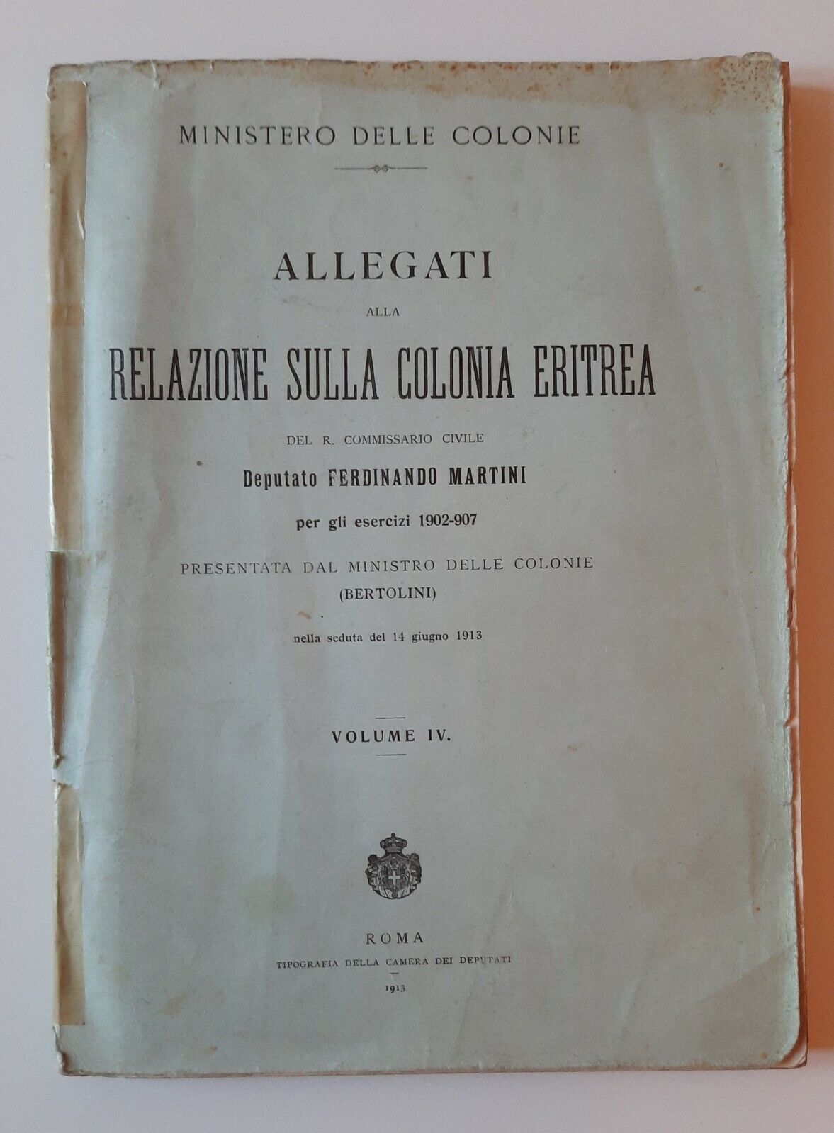 ALLEGATI ALLA RELAZIONE SULLA COLONIA ERITREA DI F. MARTINI MIN. …