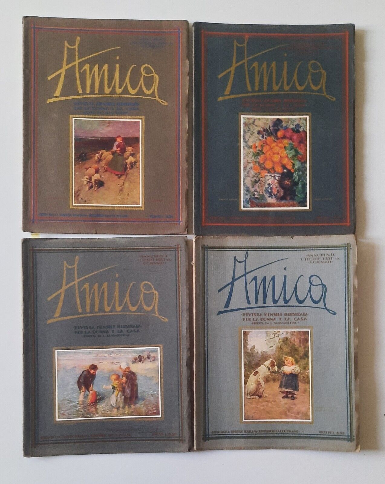 AMICA RIVISTA MENSILE PER LA DONNA CASA 1931 4 NUMERI …