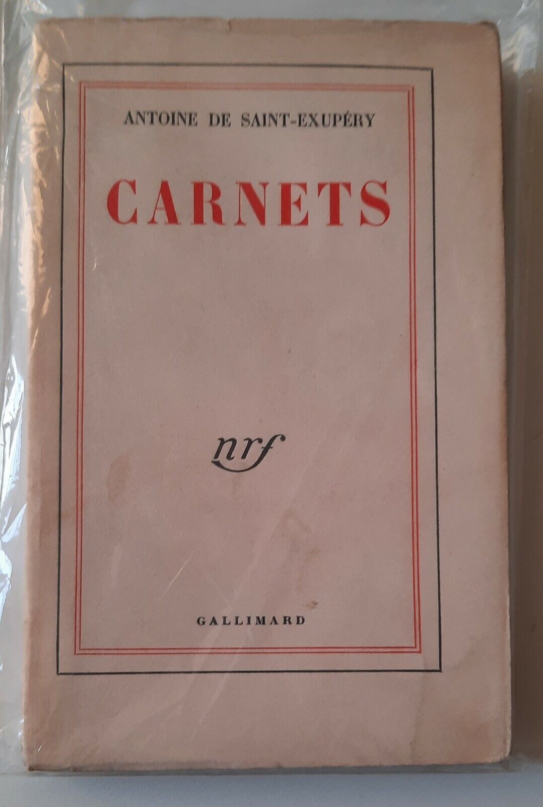 ANTOINE DE SAINT-EXUPERY CARNETS GALLIMARD 1953