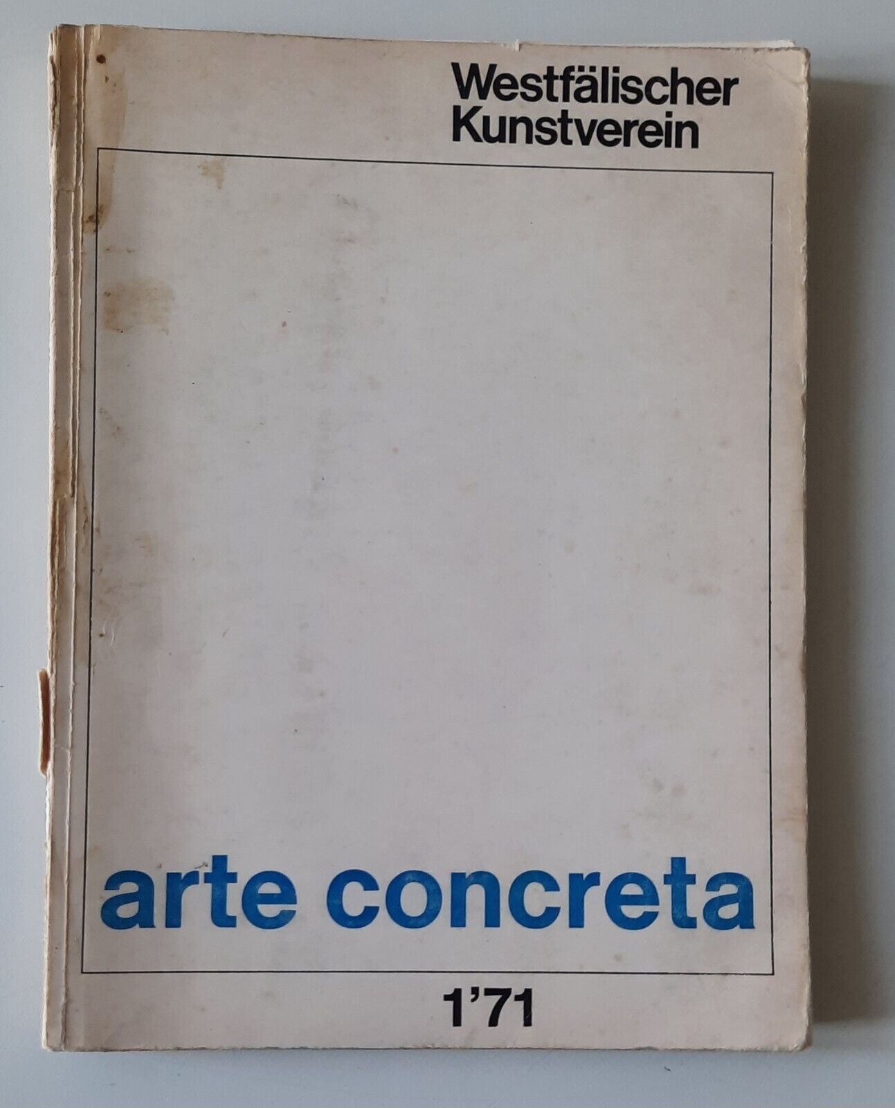 ARTE CONCRETA N. 1 1971 WESTFALISCHER KUNSTVEREIN