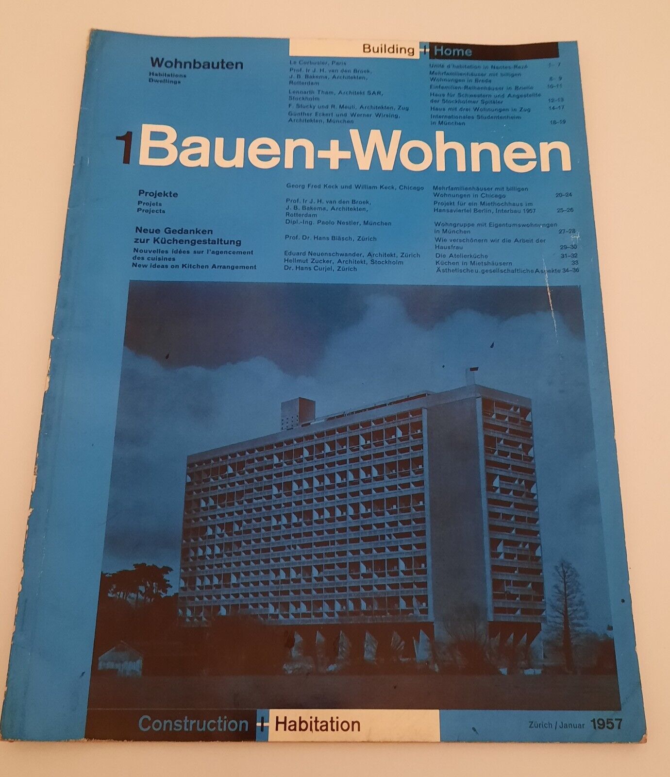 BAUEN + WOHNEN BUILDING HOME N. 1 1957