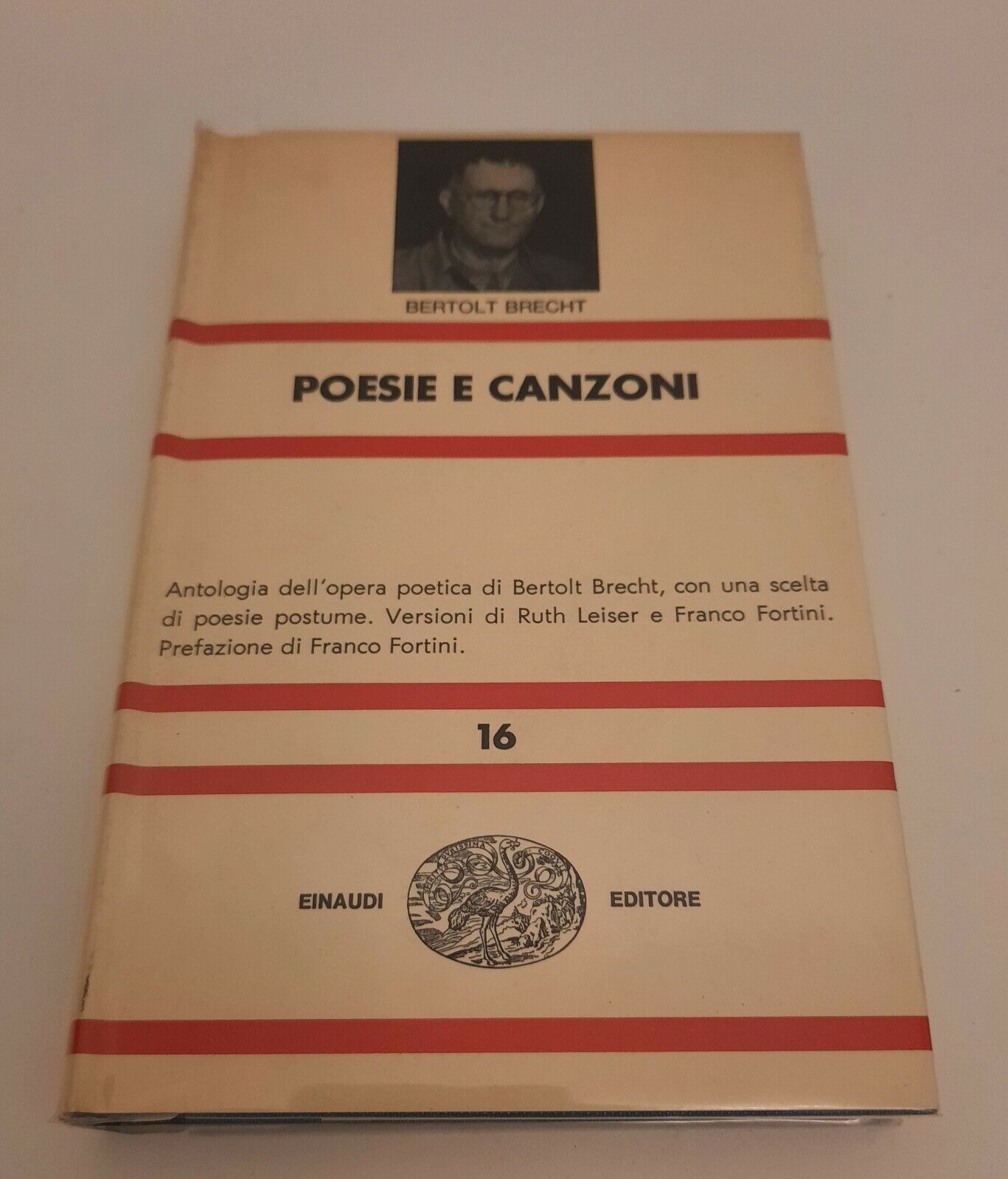 BERTOLT BRECHT POESIE E CANZONI EINAUDI NUE 1968