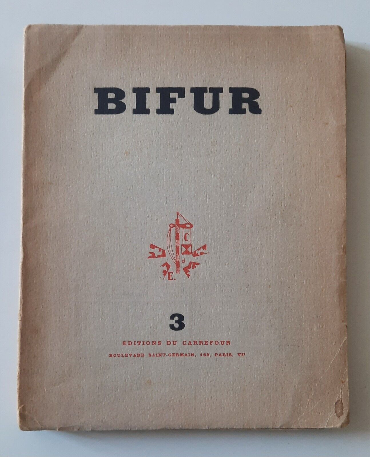 BIFUR 3 EDITIONS DU CARREFOUR 1929