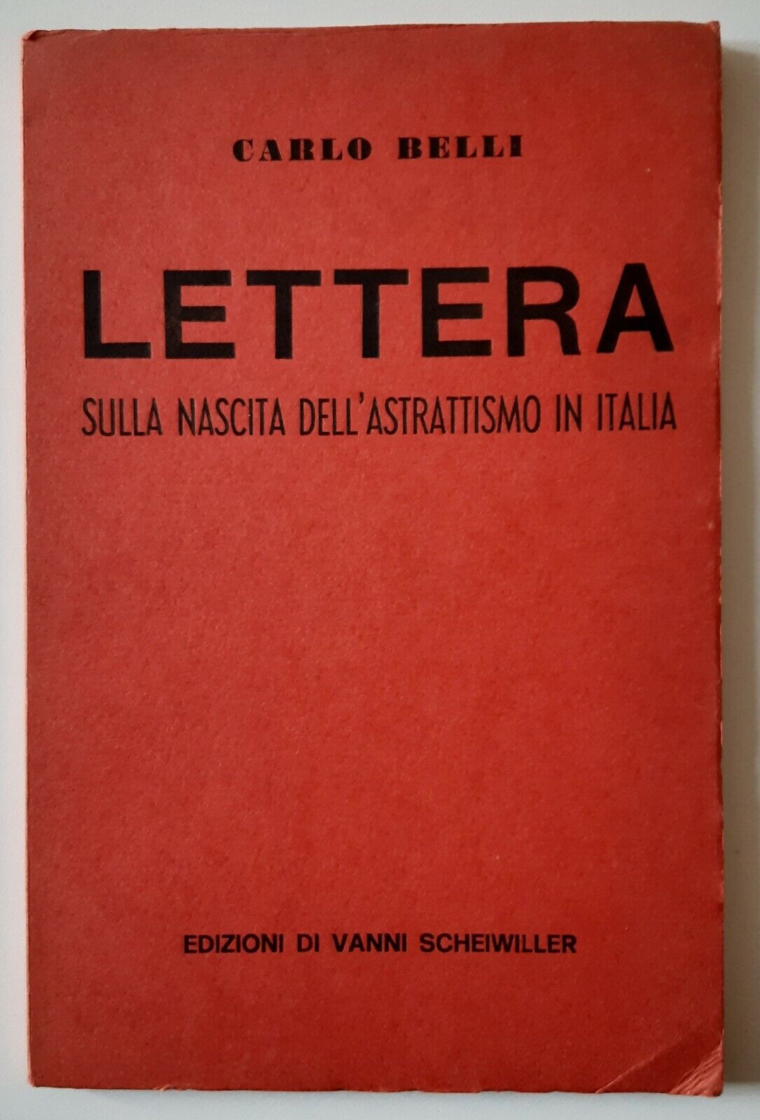 C. BELLI LETTERA VANNI SCHEIWILLER ED. 1978