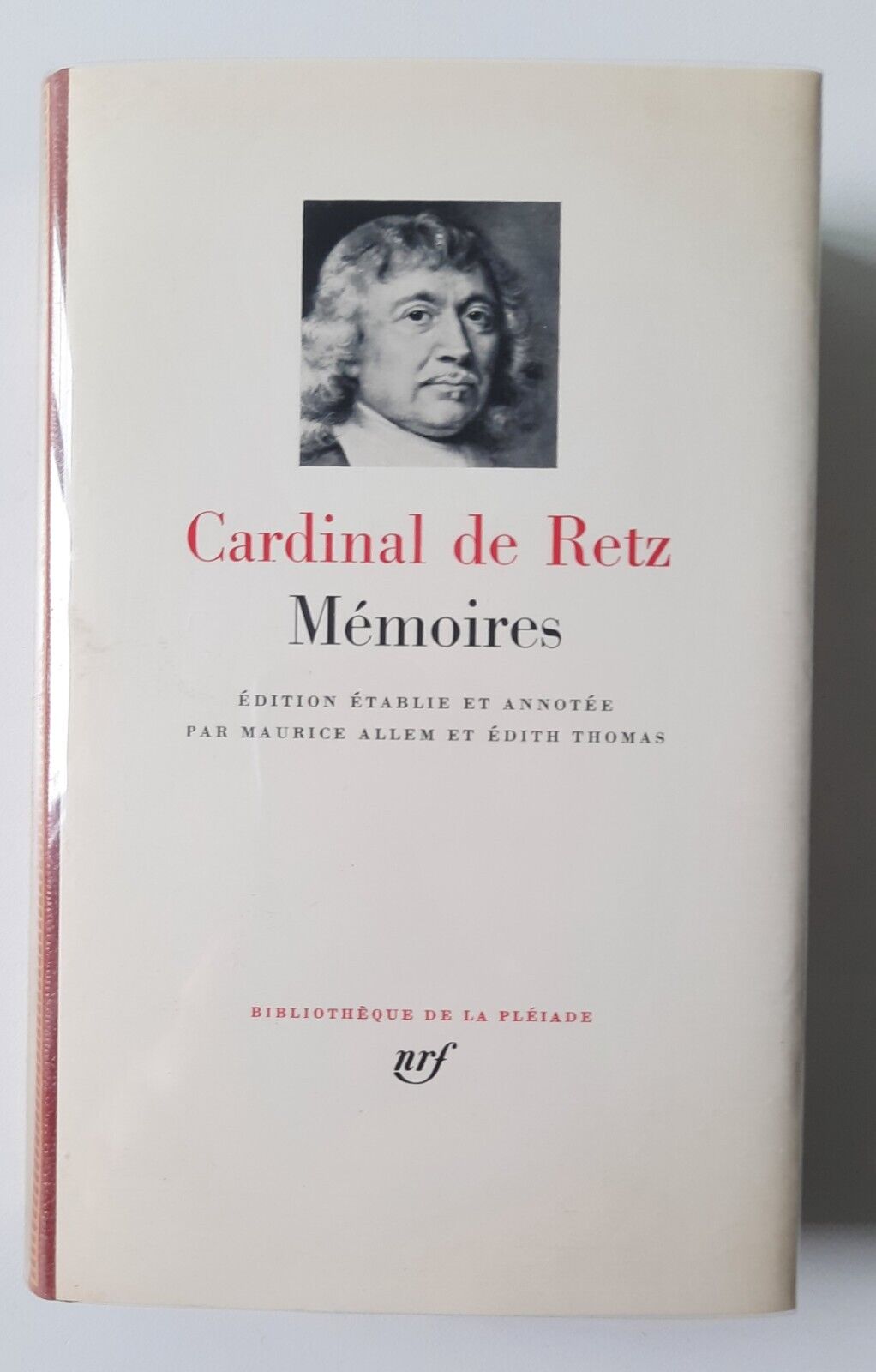 CARDIANL DE RETZ MEMOIRES GALLIMARD BIBLIOTHEQUE DE LA PLEIADE 1956