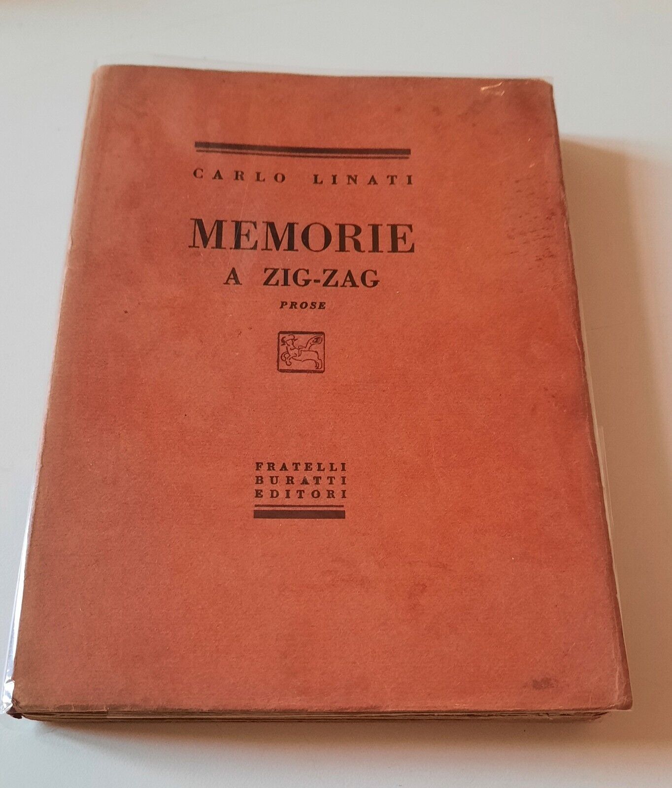 CARLO LINATI MEMORIE A ZIG-ZAG FRATELLI RUBATTI ED. 1929