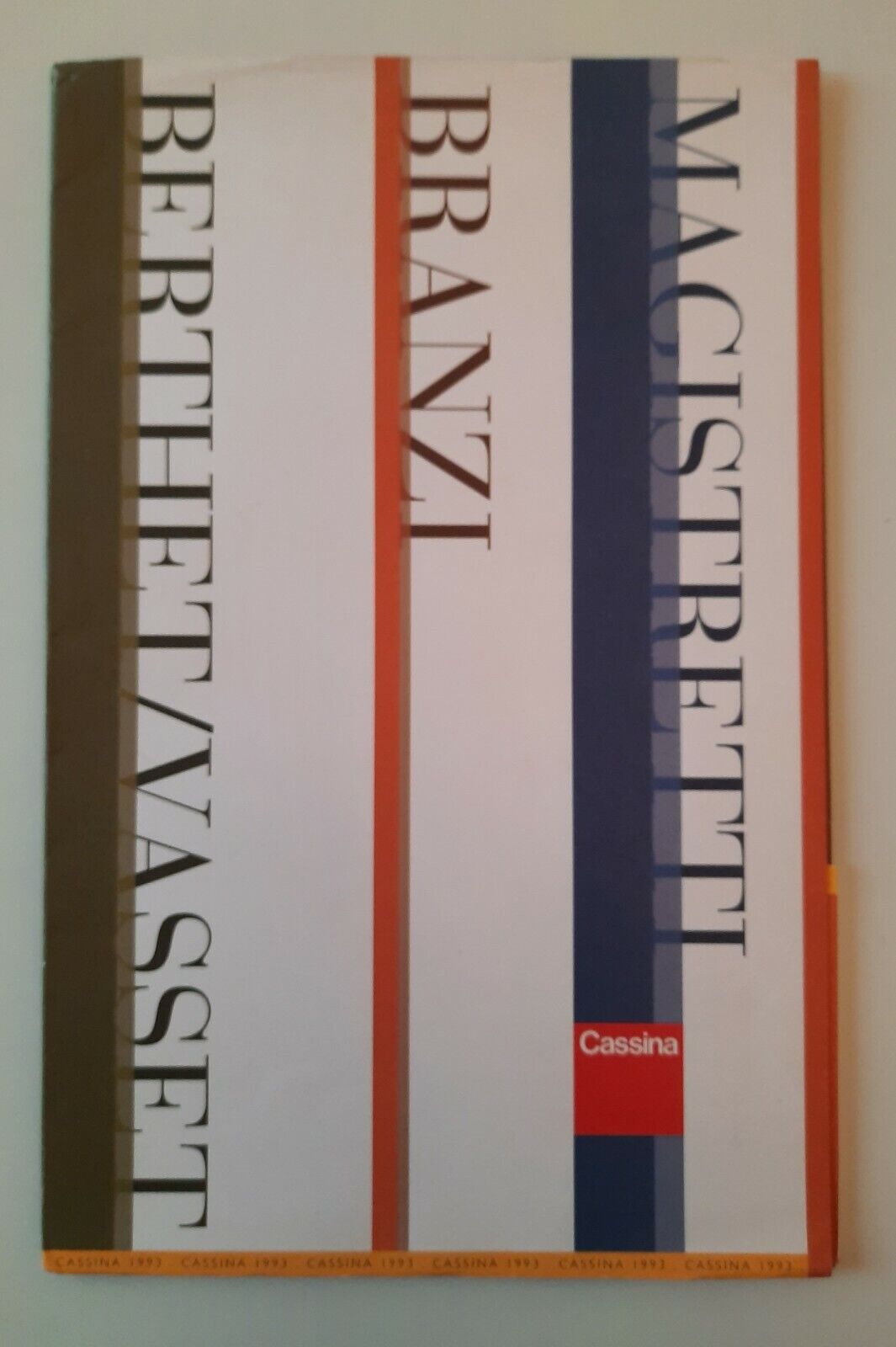 CASSINA 1993 MAGISTRETTI BRANZI BERTHET/VASSET BROCHURE PROMOZIONALE