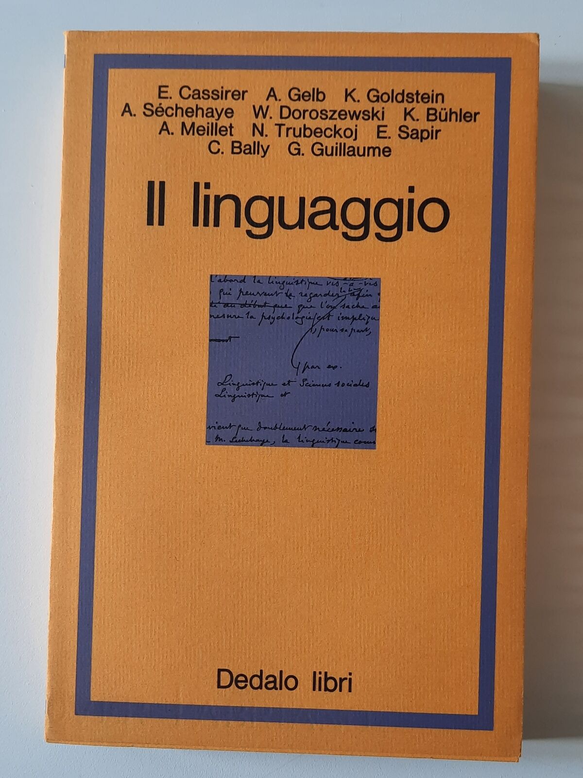 CASSIRER GELB GOLDSTEIN ... IL LINGUAGGIO DEDALO LIBRI 1976