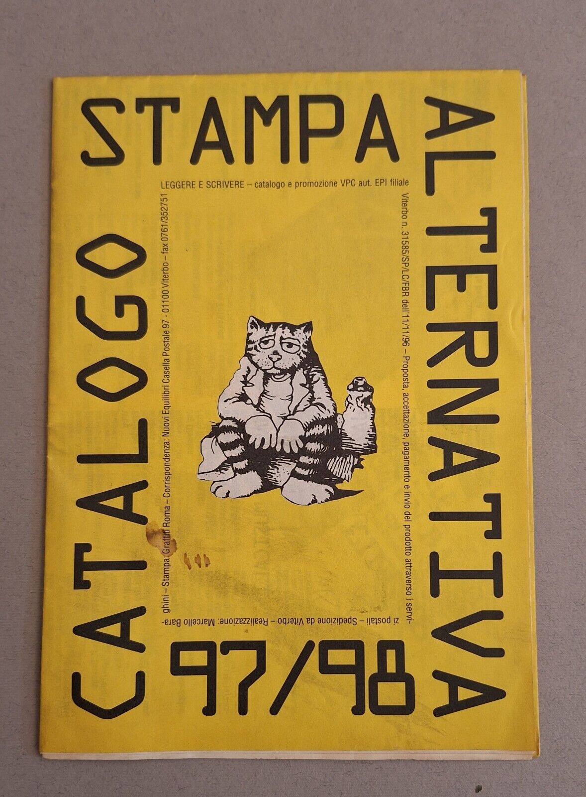 CATALOGO STAMPA ALTERNATIVA 1997/98