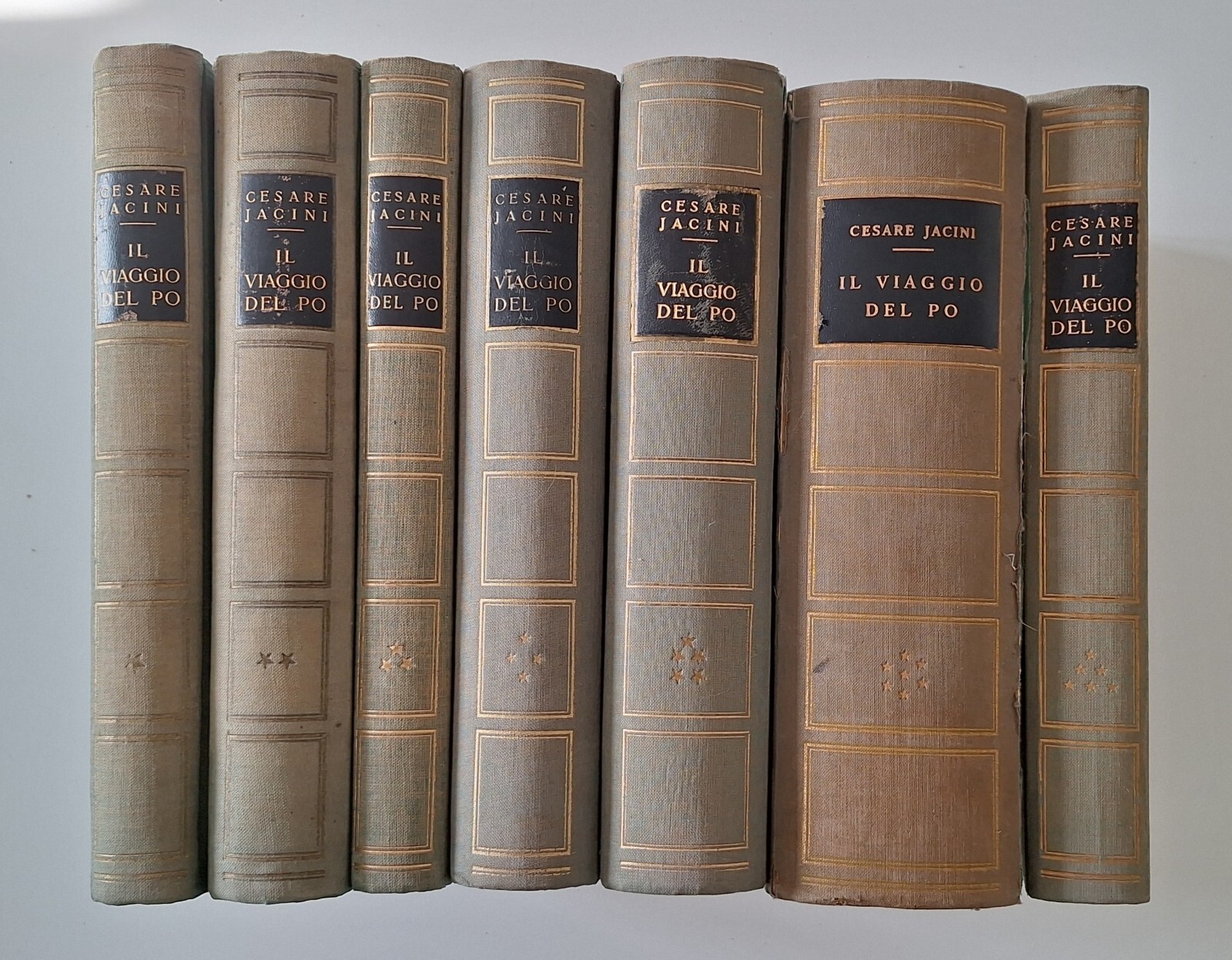 CESARE JACINI IL VIAGGIO DEL PO HOEPLI 7 VOLUMI