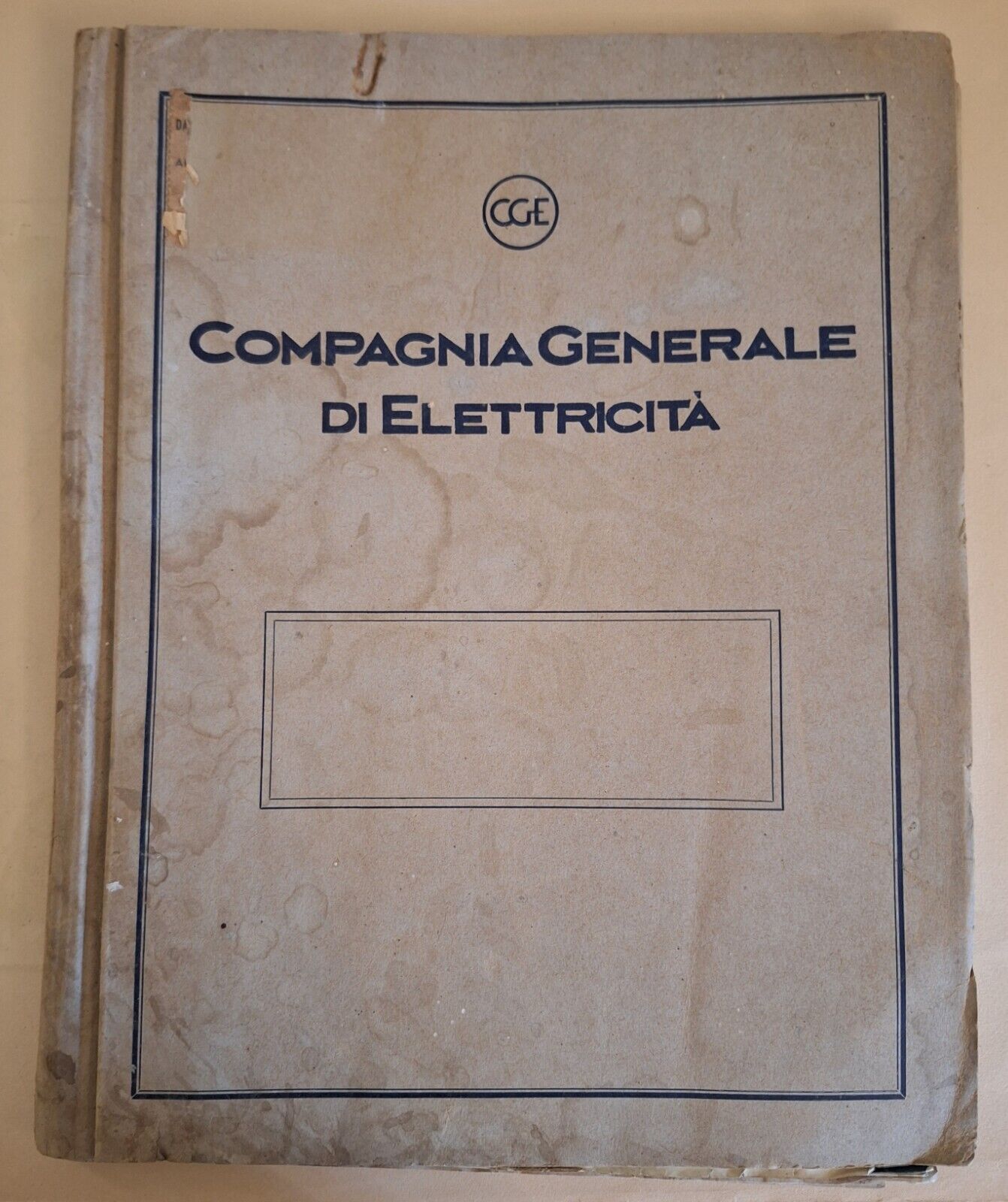 CGE COMPAGNIA GENERALE DI ELETTRICITA' SOC. IDROELETTRICA MEDIO ADIGE