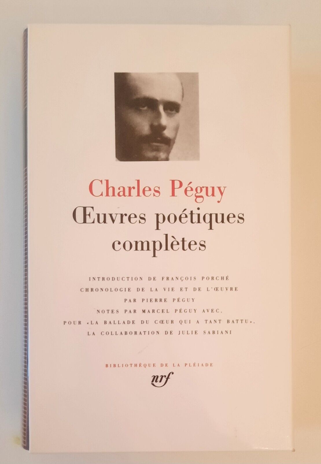 CHARLES PEGUY OEUVRES POETIQUES COMPLETES BIBLIOTHEQUE DE LA PLEIADE 1994