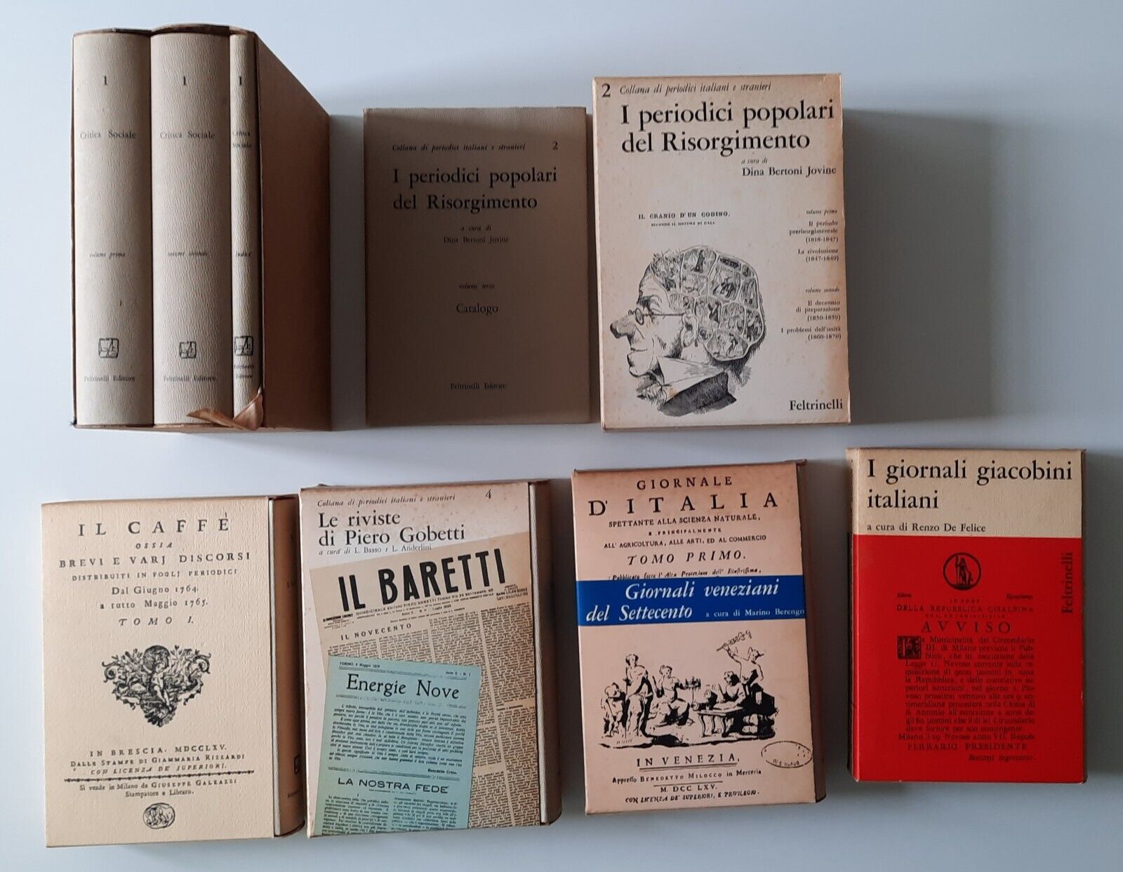 COLLANA DI PERIODICI ITALIANI E STRANIERI FELTRINELLI 10 VOLUMI