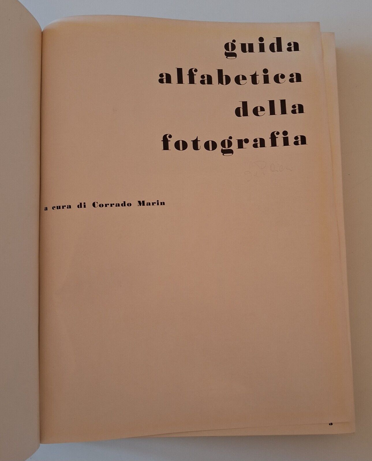 CORRADO MARIN GUIDA ALFABETICA DELLA FOTOGRAFIA ED. TECNICHE FOTOGRAFICHE 196?