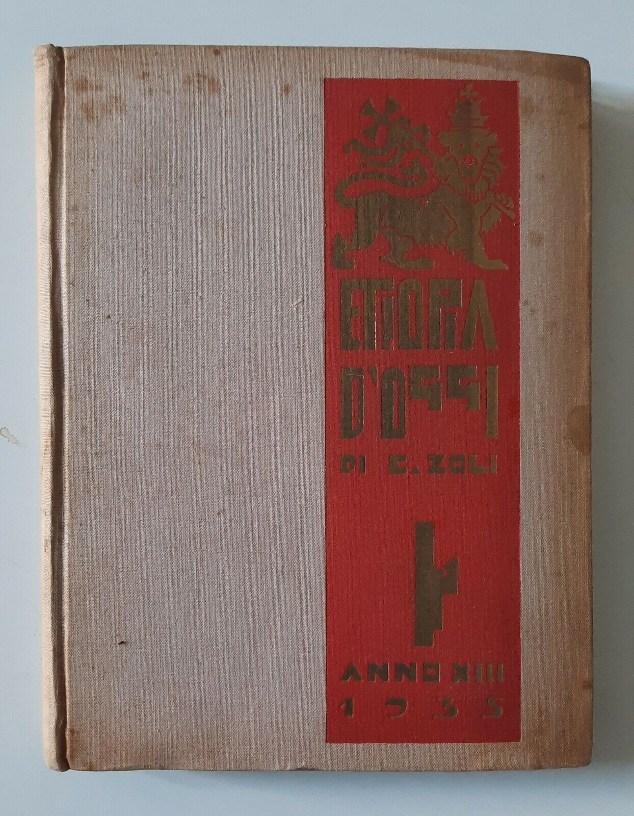 CORRADO ZOLI ETIOPIA D'OGGI SOC. ANONIMA IT. ARTI GRAFICHE 1935