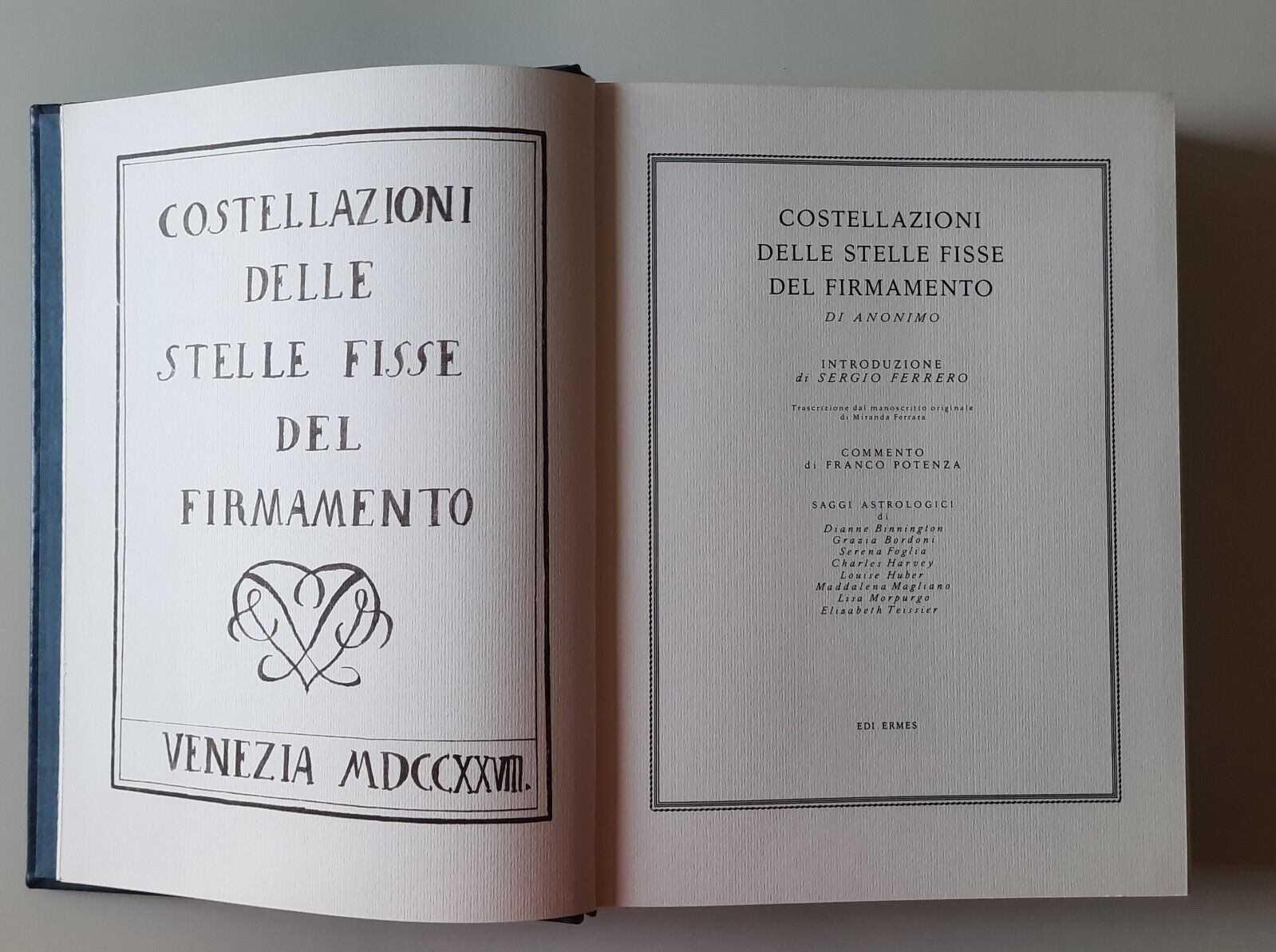 COSTELLAZIONI DELLE STELLE FISSE DEL FIRMAMENTO EDI ERMES 1985