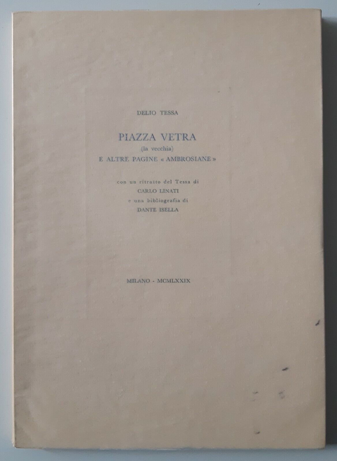 D. TESSA PIAZZA VETRA MILANO 1979