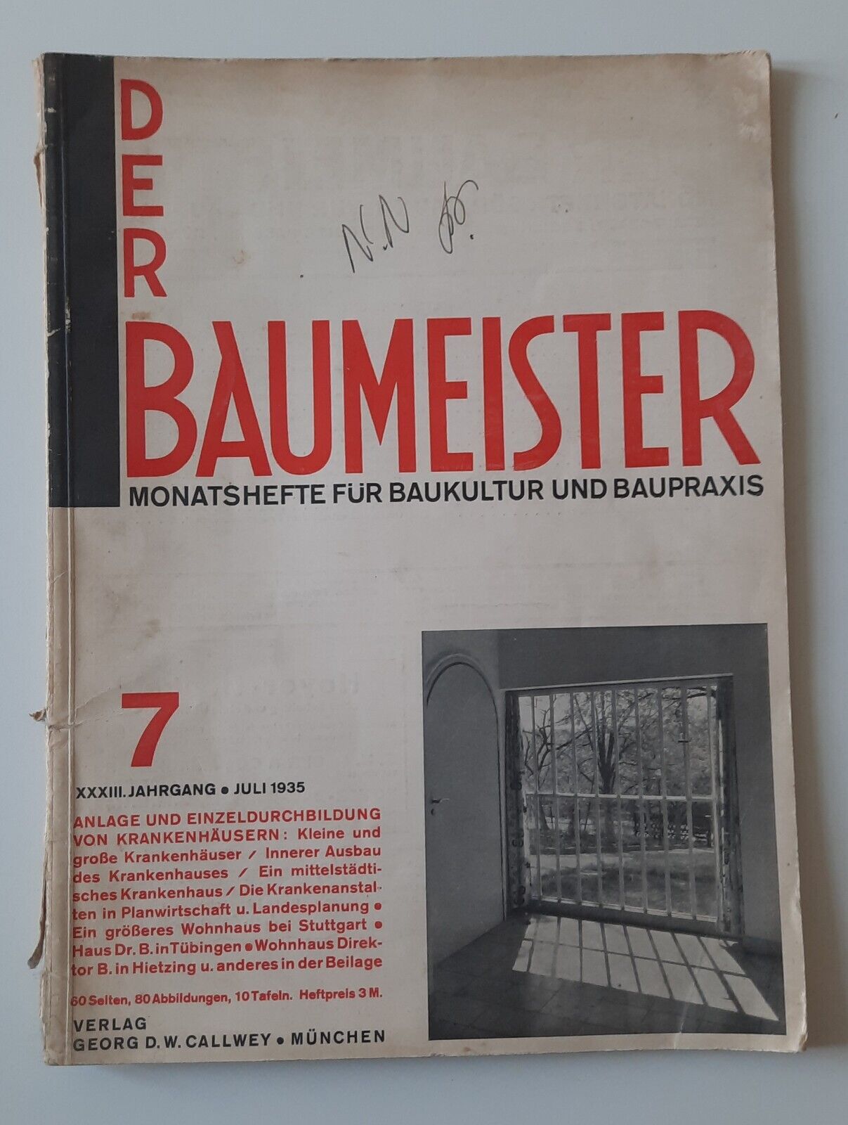 DER BAUMEISTER MONATSHEFTE FUR BAUKULTUR UND BAUPRAXIS N. 7 JULI …