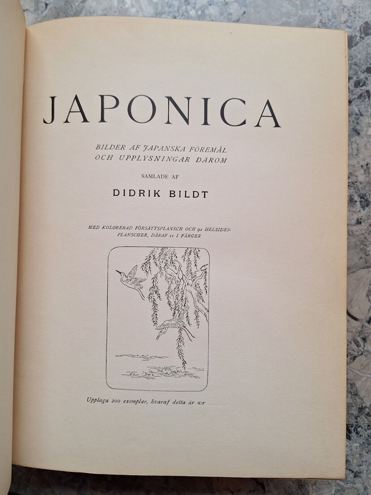 DIDRIK BILDT JAPONICA BILDER AF JAPANSKA FOREMAL ...NORSTEDT STOCKHOLM 1914