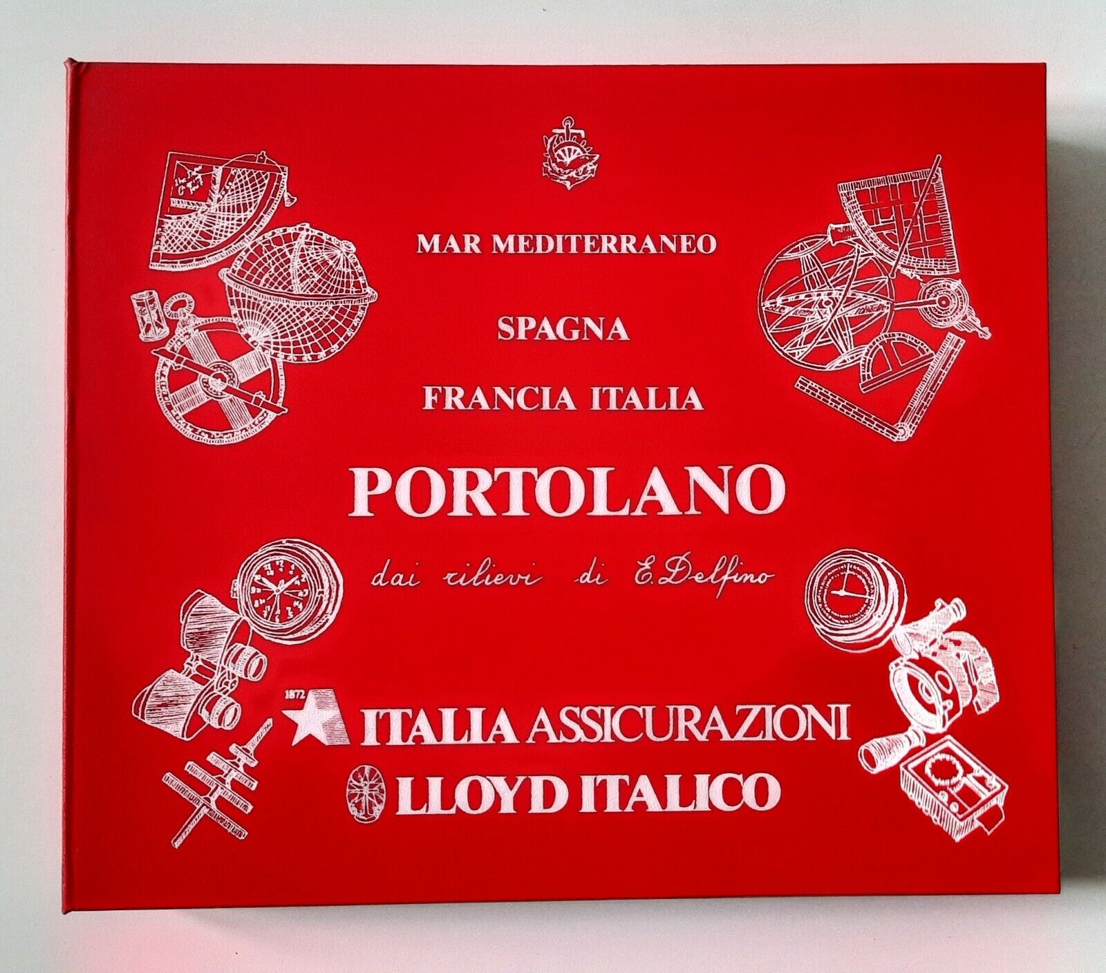 E. DELFINO PORTOLANO MAR MEDITERRANEO SPEGNA FRANCI ITALIA LLOYD 1983