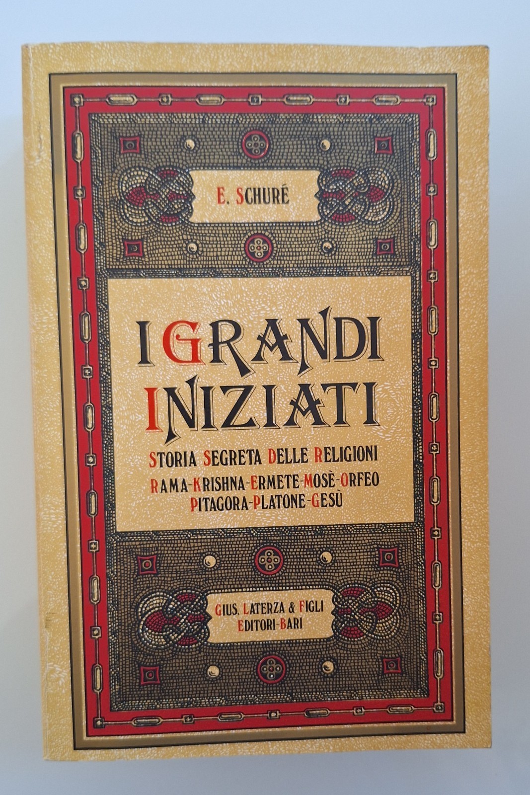 E. SCHURE' I GRANDI INIZIATI LATERZA 1989