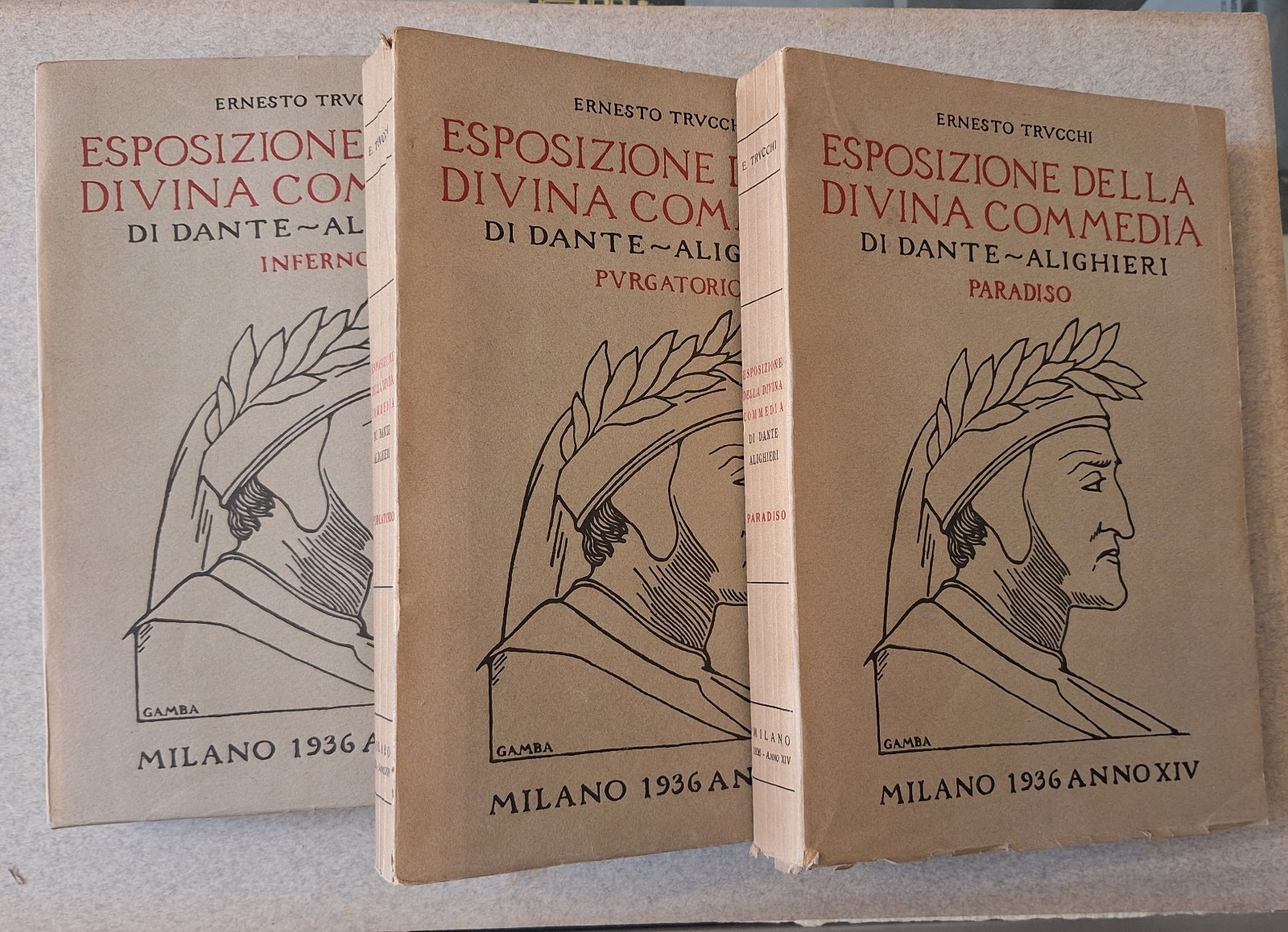 E. TRUCCHI ESPOSIZIONE DELLA DIVINA COMMEDIA DI DANTE TOFFALONI 1936 …