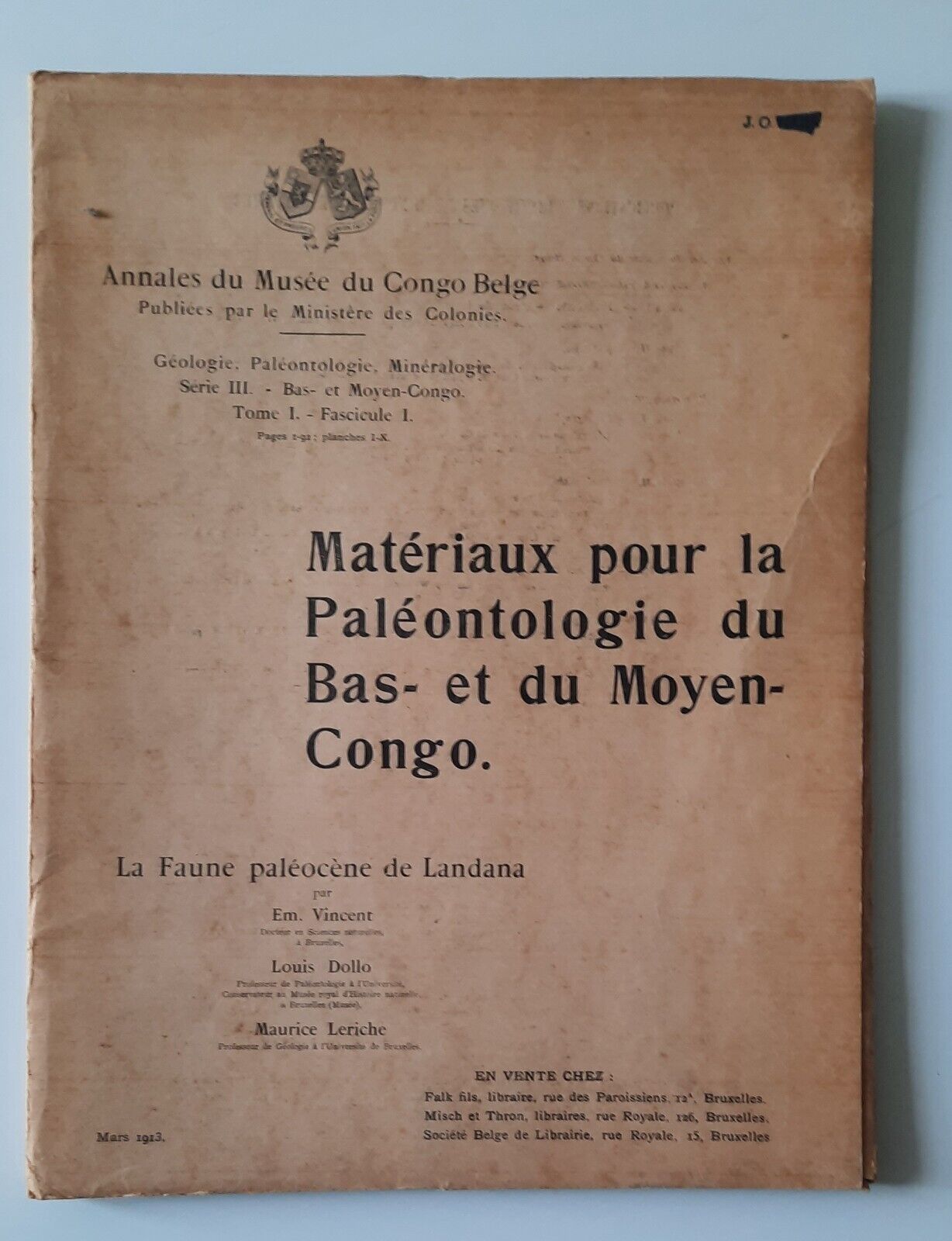 E. VINCENT MATERIAUX POUR LA PALEONTOLOGIE DU BAS ET DU …