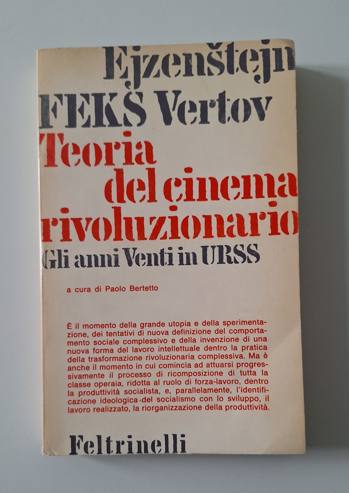 EJZENSTEJN FEKS VERTOV TEORIA DEL CINEMMA RIVOLUZIONARIO FELTRINELLI 1975