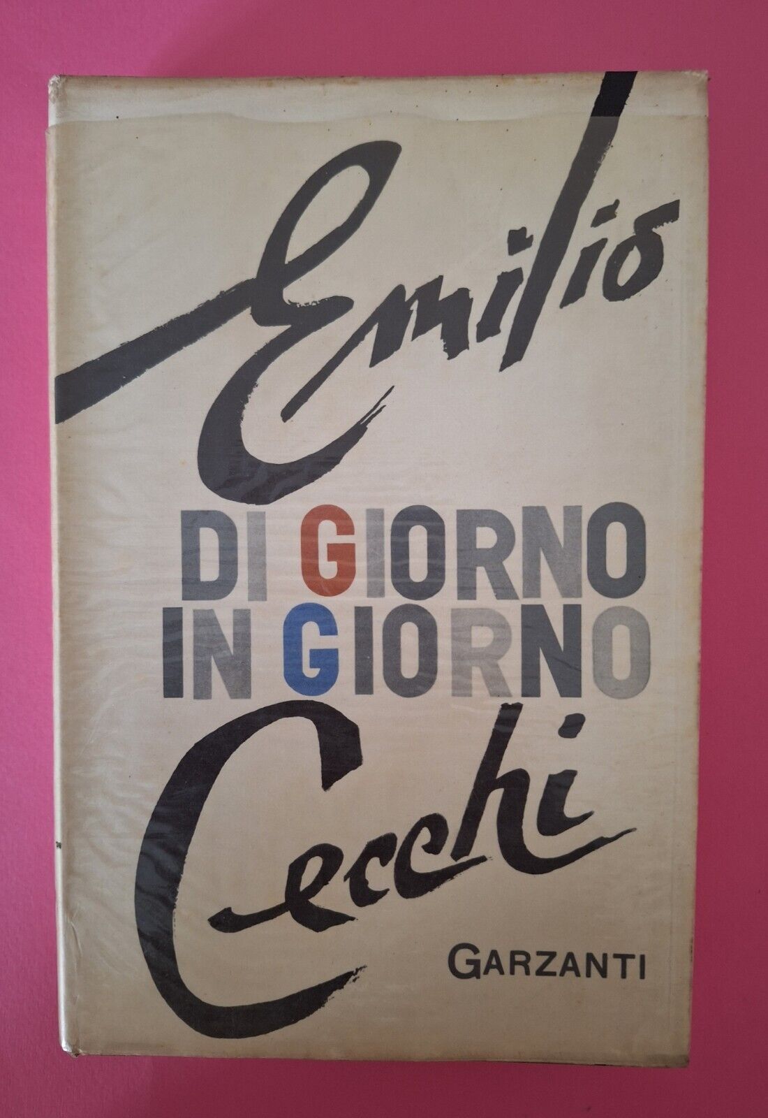 EMILIO CECCHI DI GIORNO IN GIORNO GARZANTI 1954 1° ED.