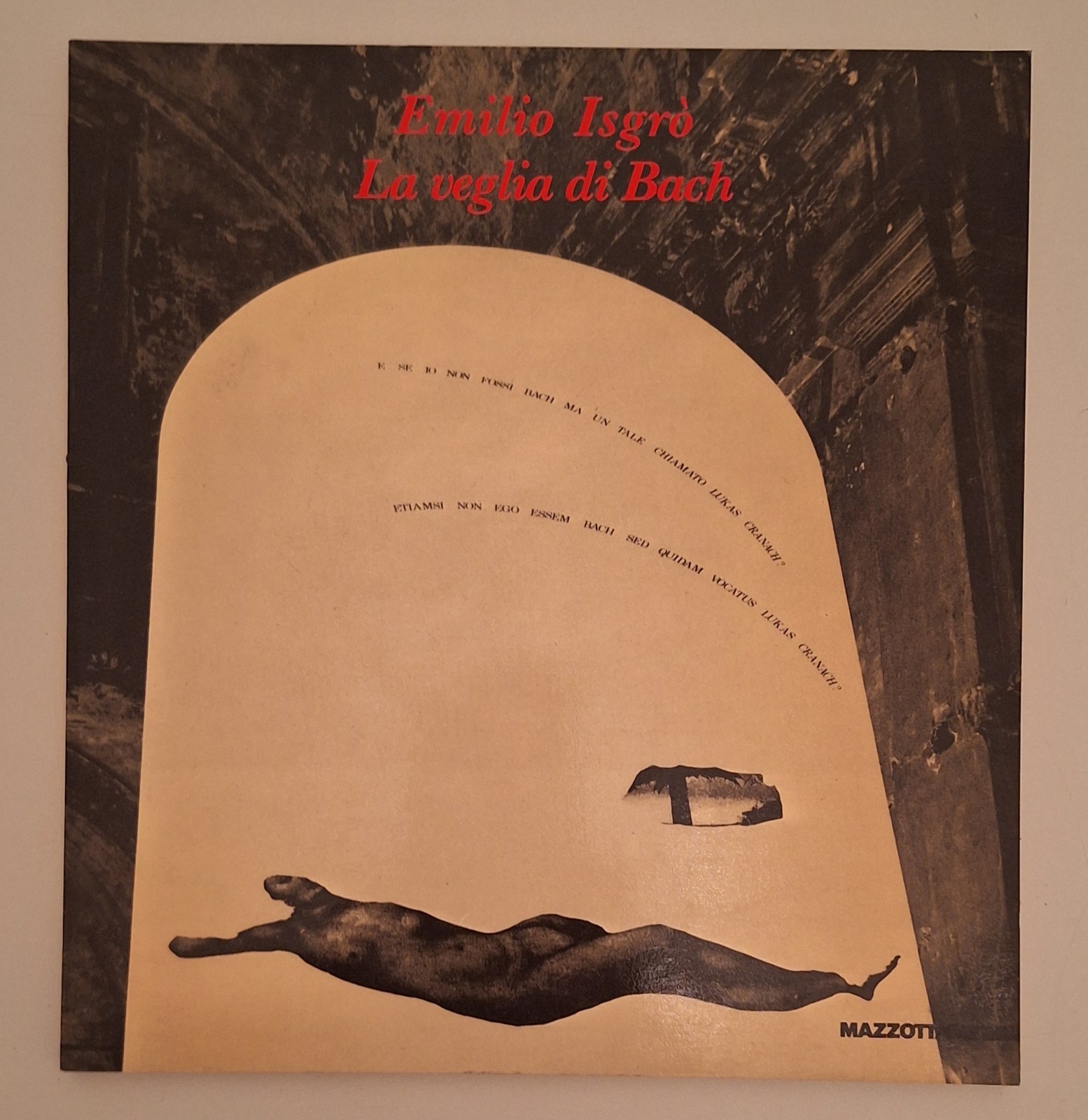 EMILIO ISGRO' LA VEGLIA DI BACH MAZZOTTA 1986