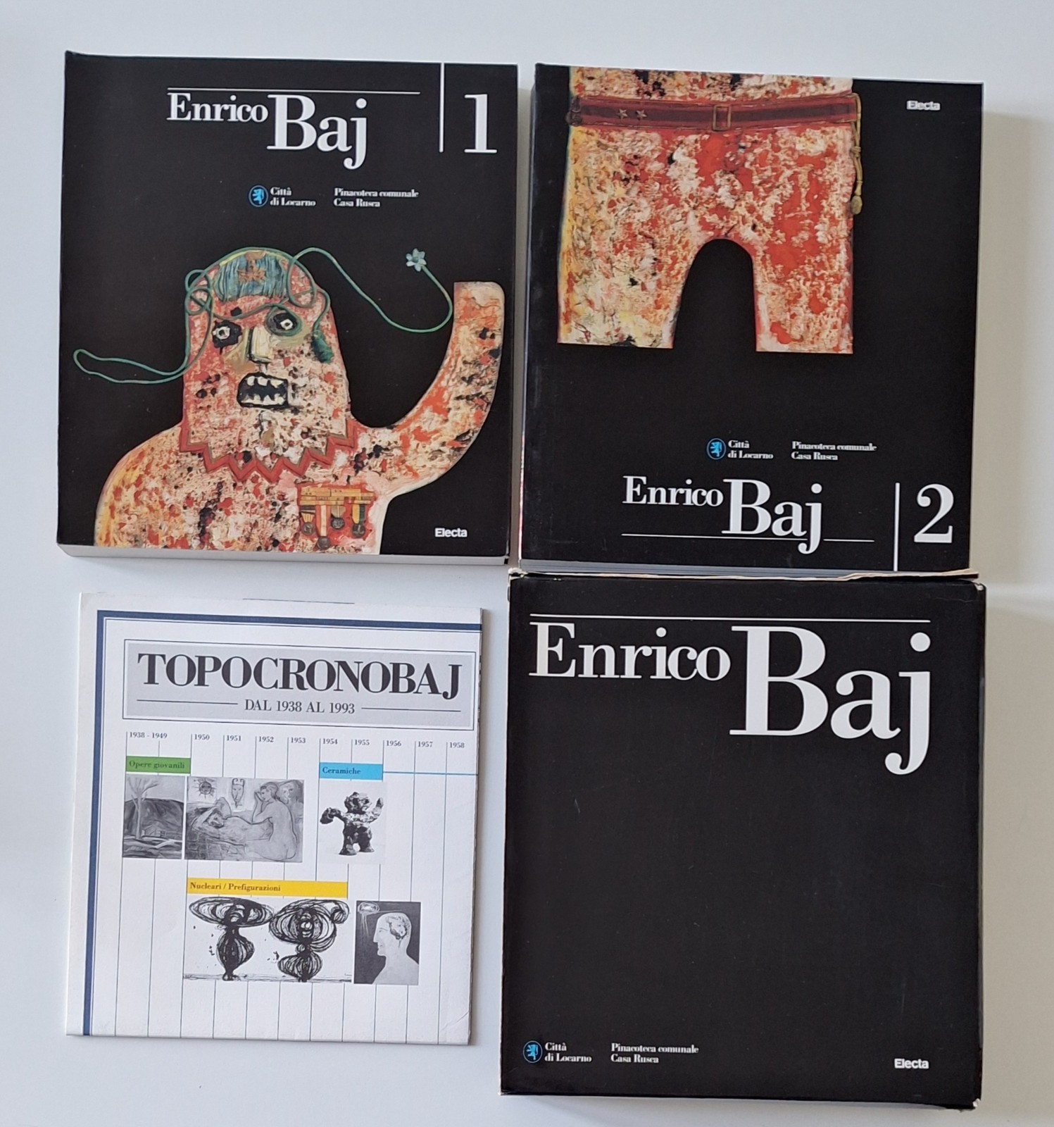 ENRICO BAJ CATALOGO MOSTRA PINACOTECA DI LOCARNO ELECTA 1994