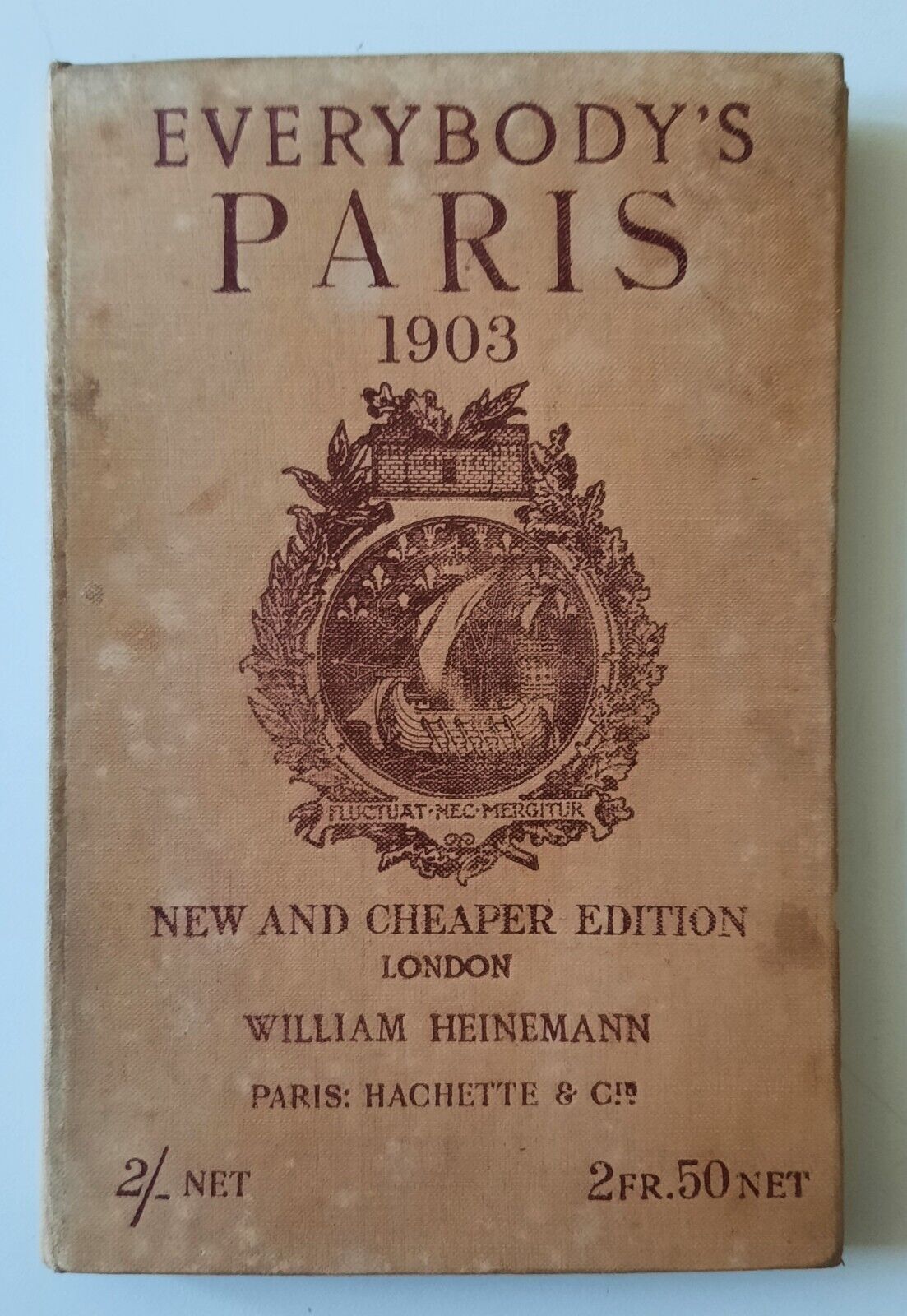 EVERYBODY'S PARIS 1903 WILLIAM HEINEMANN / HACHETTE GUIDA E CARTA