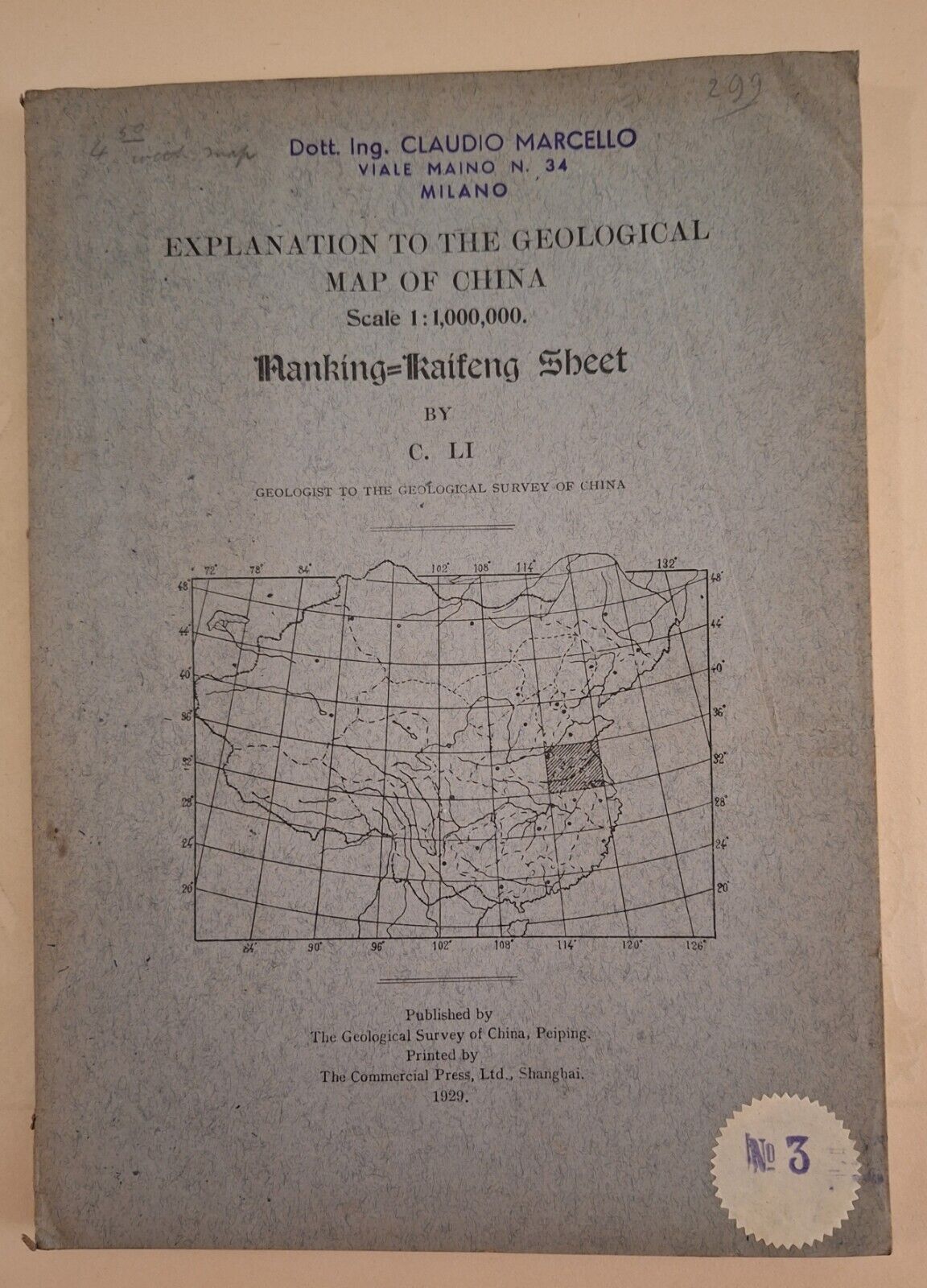 EXPLANATION TO THE GEOLOGICAL MAP OF CHINA NANKING KAIFENG SHEET …